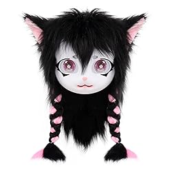 hbbhml Animal Cat Head Mask Fursuit Cute Plush