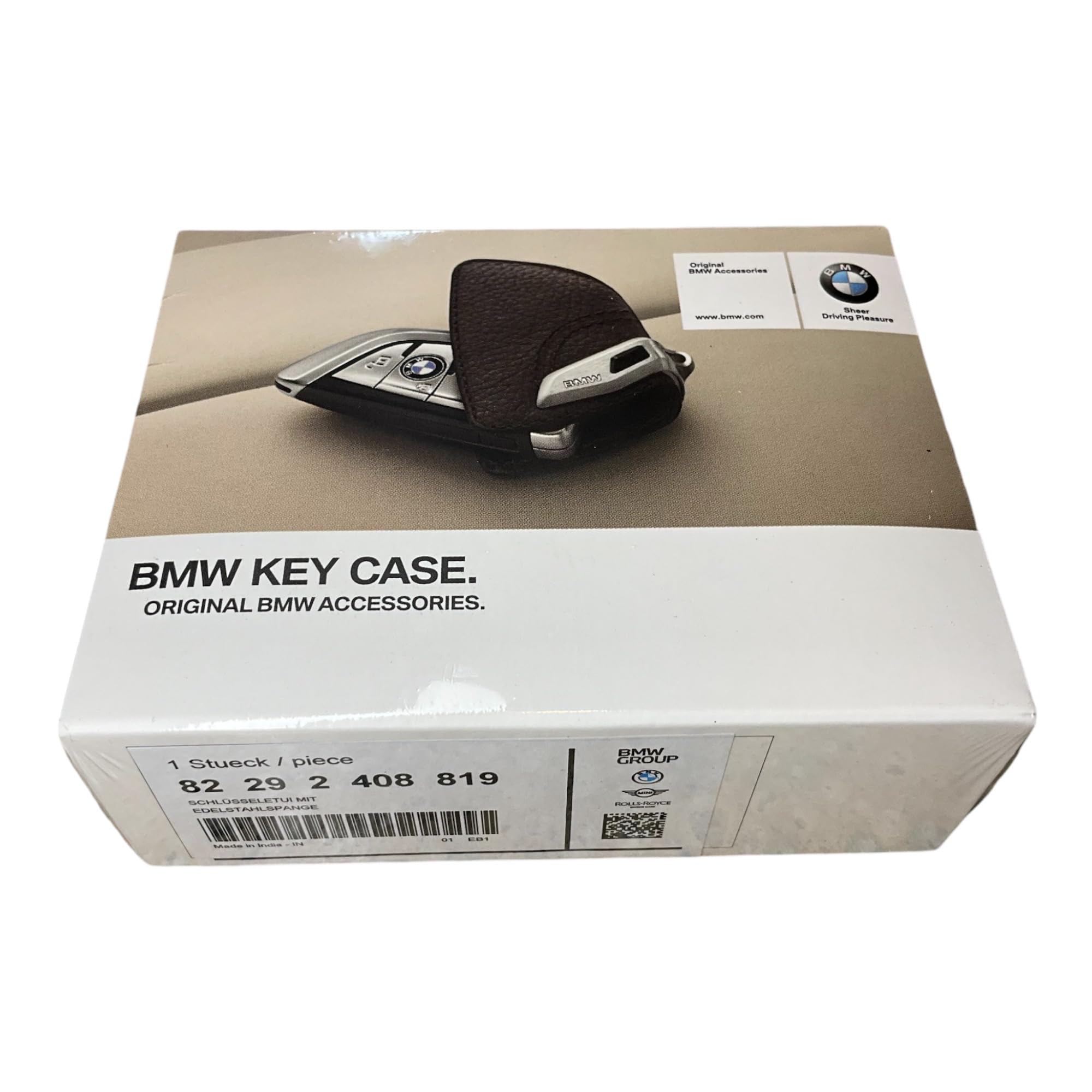 BMW Genuine Key Fob For Stainless Steel Clip Mocha Fits F40 F45 82292408819