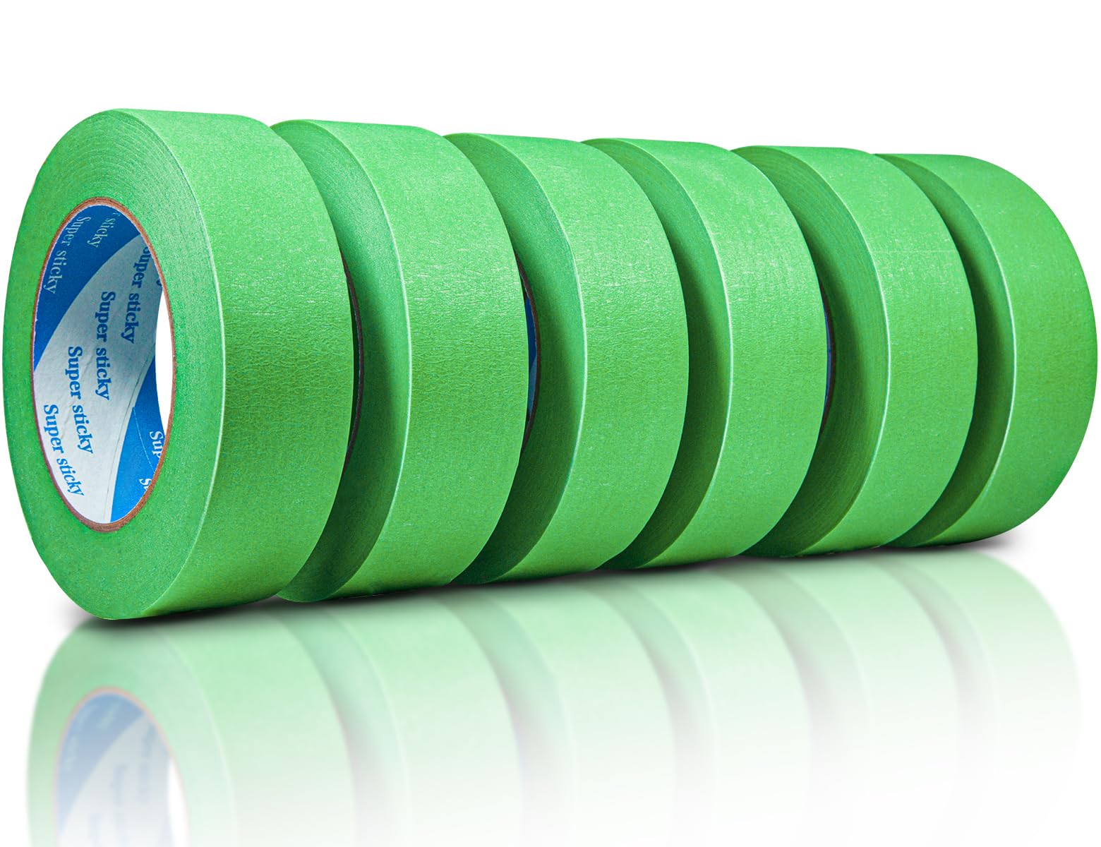 Photo 1 of 1.4 Inch Green Painters Tape for Car, 6 Rolls x 60 Yards Automatic Refinish Masking Tape