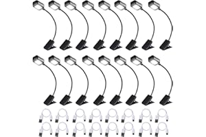 KunHe Rechargeable Book Lights for Reading at Night Small Book Light Bulk Clip on Reading Lights Lightweight Booklight as Christmas Stocking Stuffers for Kids Book Lovers 16 Pack