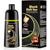 KAISASA Black Hair Dye Shampoo 3 in 1,Hair Color Shampoo for Women and Men | Hair Dye Shampoo Covers Gray Hair