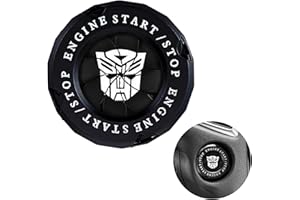 GENORMBRANDT Rotary Push Start Button Cover, Transformers Universal Car Engine Start Button Cover, Car Stickers Interior Decor, Car Accessories Motorcycle Ignition Key Switch Cover