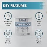 Polar Stain Blocker Paint Matt White 500ml Concrete Wood Brick Interior Walls view 2