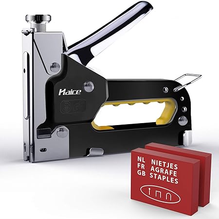 Handtacker Set, Haice Tacker, 3-in-1 Schwerlast Heftklammer/Stift-Nagelpistole, 3-Wege Tacker mit 600 Heftklammern zum Fixier