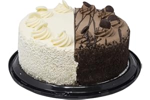 Our Specialty 8" Double Layer Black & White Cake, 42 Oz (FROZEN)