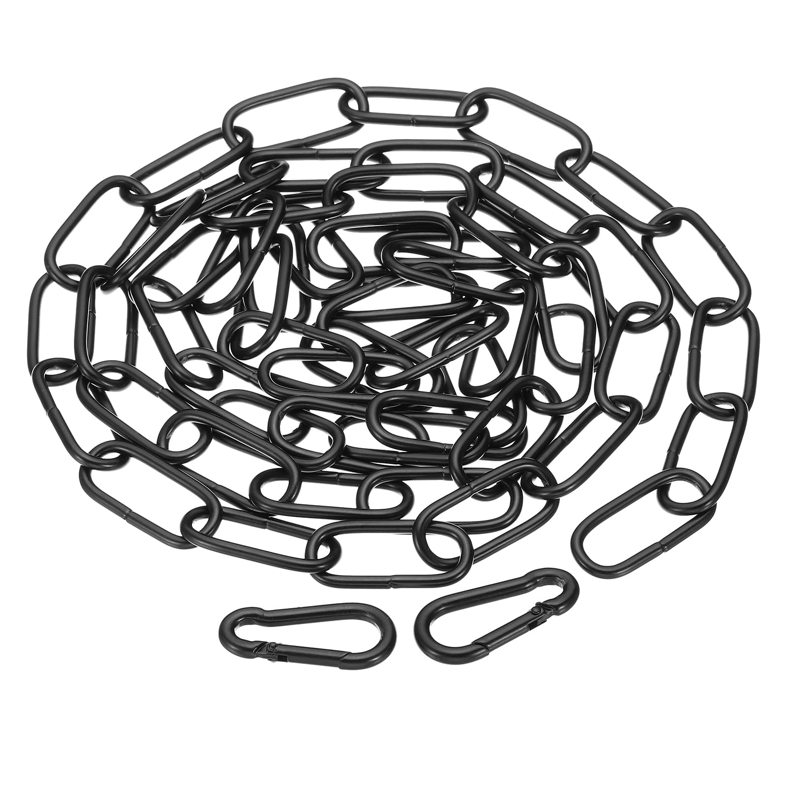 PATIKIL 6 Feet Black Finish Lighting Hanging Chain, Metal Looping Chain for Hanging Plant Pendant Chandelier Light Fixture
