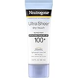 Neutrogena Ultra Sheer Dry-Touch Water Resistant and Non-Greasy Sunscreen Lotion with Broad Spectrum SPF 100+, 3 Fl Oz (Pack