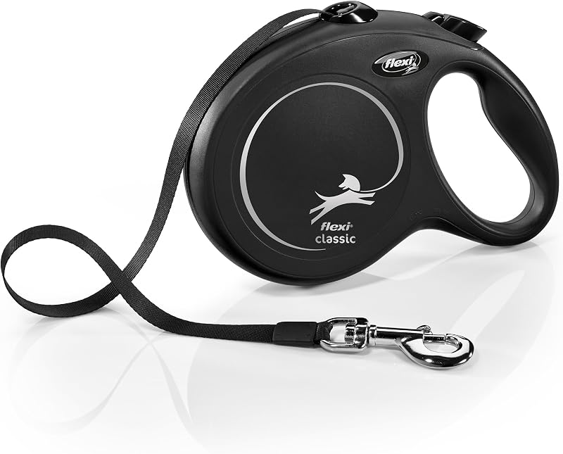 Flexi New Classic Retractable Dog Leash Tape 26 ft Large Black
