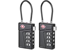 TSA Luggage Locks, [Newest Version][2 Packs] Diyife 4-Digit Suitcase Lock with TSA-008, Security Combination Padlocks with Op