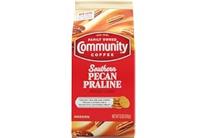 Community Coffee Southern Pecan Praline Flavored 12 Ounce, Medium Roast Ground, 12 Ounce (Pack of 1)