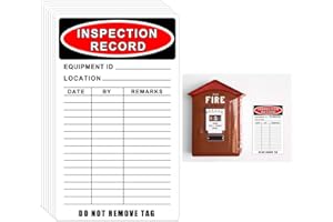 REMERABEL Inspection Record Labels100pcs Safety Inspection Tag 5"x 3" Inventory Shipping Pallet Stickers for Accident Warehouse Control,Equipment Maintenance, Quality Control