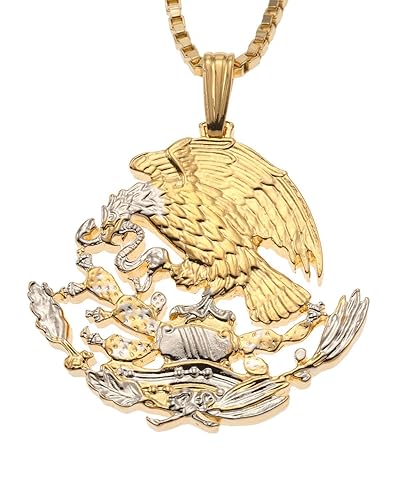 Mexican Eagle Pendant And Necklace Hand Cut Mexican Coin 1 In Diameter 502