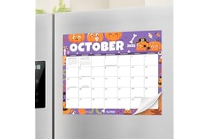 SUNEE Fridge Calendar 2026-2027 from October 2025 to June 2027, Magnetic Calendar for Refrigerator 13.5"x11.5" with Magnet Monthly for Family or Kitchen, Seasonal