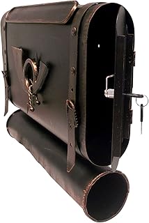 Nostalgie Antik-Look Wandbriefkasten Metall Postkasten Briefkasten mit Zeitungsfach - Bronze