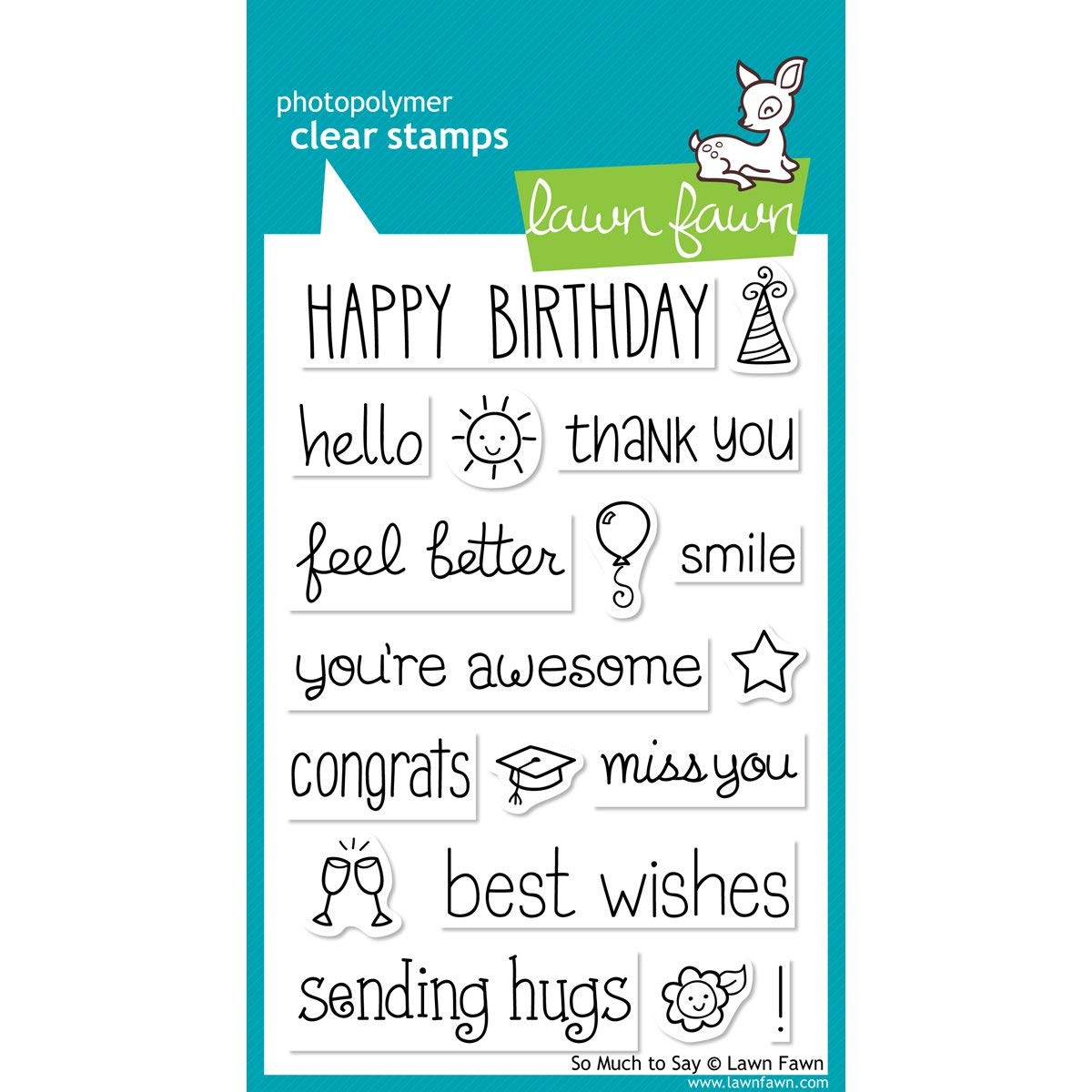 Lawn Fawn Clear Stamps-So Much To Say