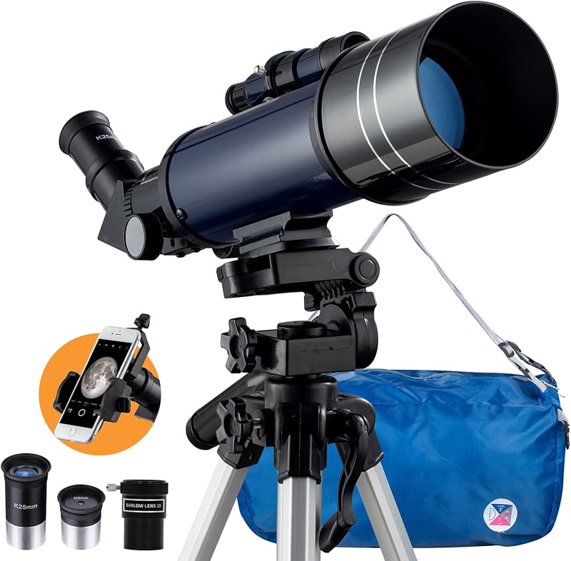 BEBANG Telescope for Astronomy 70mm 400/70 Pro Refractor with Tripod Phone