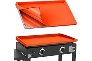 BANGIE 28" Silicone Griddle Cover Mat for Blackstone 28 Inch Griddle Accessories | Full Wrap-Around Protection Food Grade Silicone Grill Mat | Grilling Gifts for Men | ORANGE