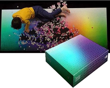 Amazon Co Jp 5000ピースアダルトジグソーパズルグラデーションレインボージグソーパズルマルチカラー教育パズルパズルギフト おもちゃ