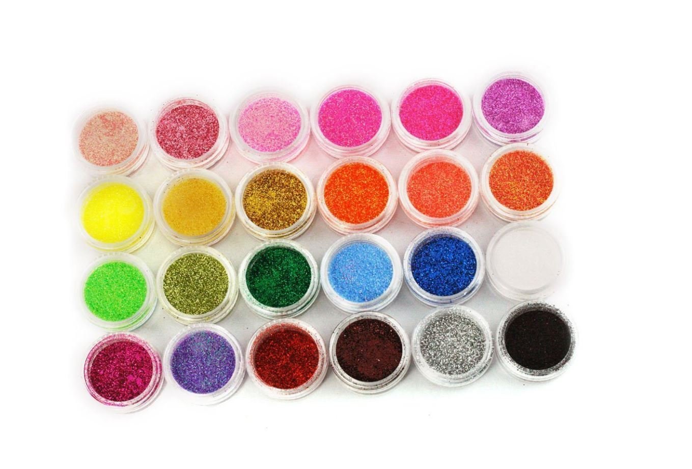 XI CHEN® 24 Color Nail Art Makeup Decoration Glitter Dust Powder (24PCS)