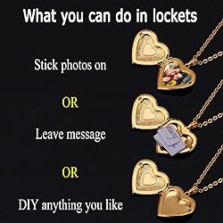 U7 Locket Necklace That Holds Pictures Platinum