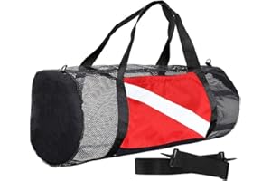 Luwint Pro Mesh Large Dive Duffle Bag, Heavy Duty Scuba Diving Snorkeling Gear Bag, Mesh Duffle Bag for Travel Swimming Beach Pool