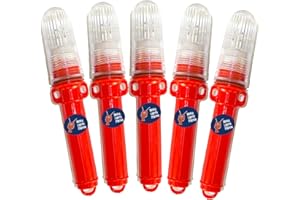 Blinky Lights Marine Fishing Strobe for Lobster/Crab Hoop Net Red LED Flashing, Pack of 5, Model SP, Glow Stick Replacement