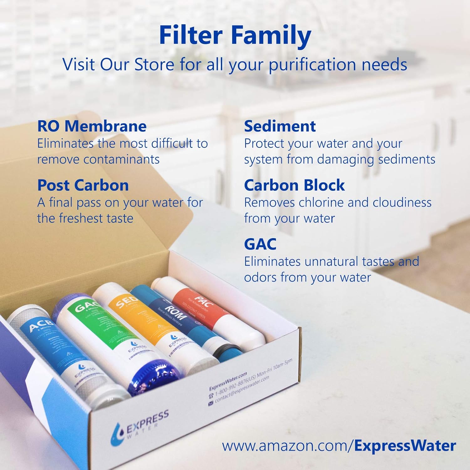 Express Water – 3 Year Reverse Osmosis System Replacement Filter Set – 23 Filters with 50 GPD RO Membrane, Carbon GAC, ACB, PAC Filters, Sediment SED Filters – 10 inch Size Water Filters: Home Improvement