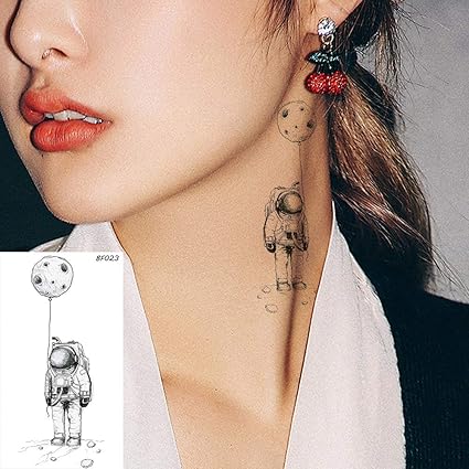 Tzxdbh 6 Pirce Mignon Lune Cosmonaute Oreille Bras Tatouages