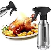 Micyples Oil Sprayer for Cooking,Stainless Steel Olive Oil Mister for Air Fryer Black Nozzel Dispenser Bottles Fat Reduction 