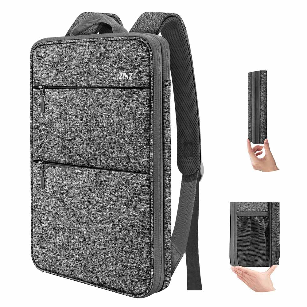 ZINZ Slim & Expandable Laptop Backpack 15 15.6 16 Inch Case, Water Resistant Travel Backpack Compatible with MacBook Pro/Neo 16" 15", Dell XPS 15 16 and Most 15" 15.6" 16" Notebooks,D01G01