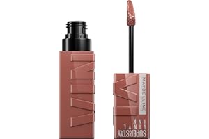 Maybelline Super Stay Vinyl Ink Longwear No-Budge Liquid Lipcolor, Highly Pigmented Color and Instant Shine, Punchy, Red Brow