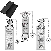 2PCS Cat Bookmarks, Cat Gifts for Women, Kitten Stainless Steel Book Marker, Funny Book Mark Cute Book Lover Gifts Thanksgiving Day Birthday Gifts for Women Men Teachers Friends (3PCS)