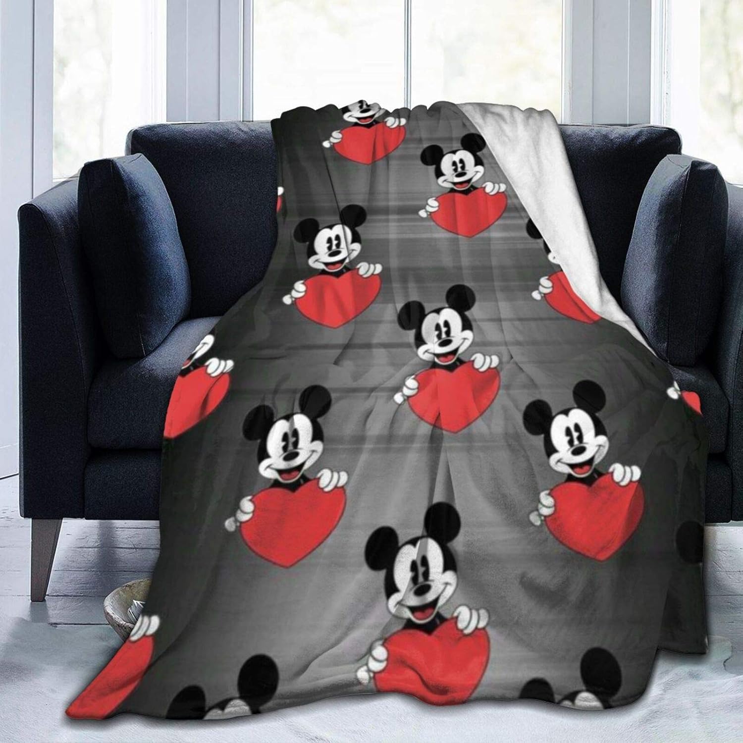 Mickey Mouse Throw Blanket Ultra Soft Thick Lightweight All