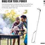 DOITOOL 46cm Stainless Steel Charcoal Ash Rake BBQ Tool for Kamado Joe view 8