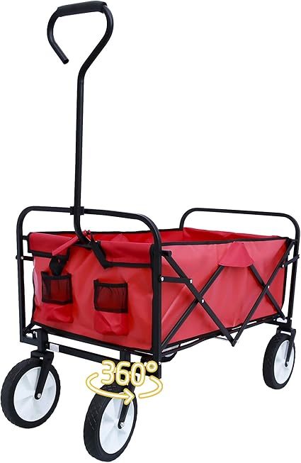 red collapsible wagon