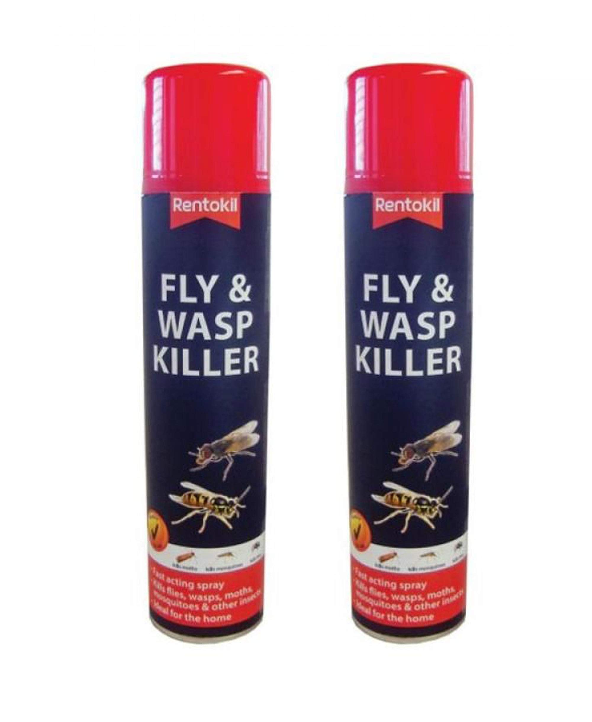 2 x 300ml Fly Wasp Killer Effective Spray Pest Control