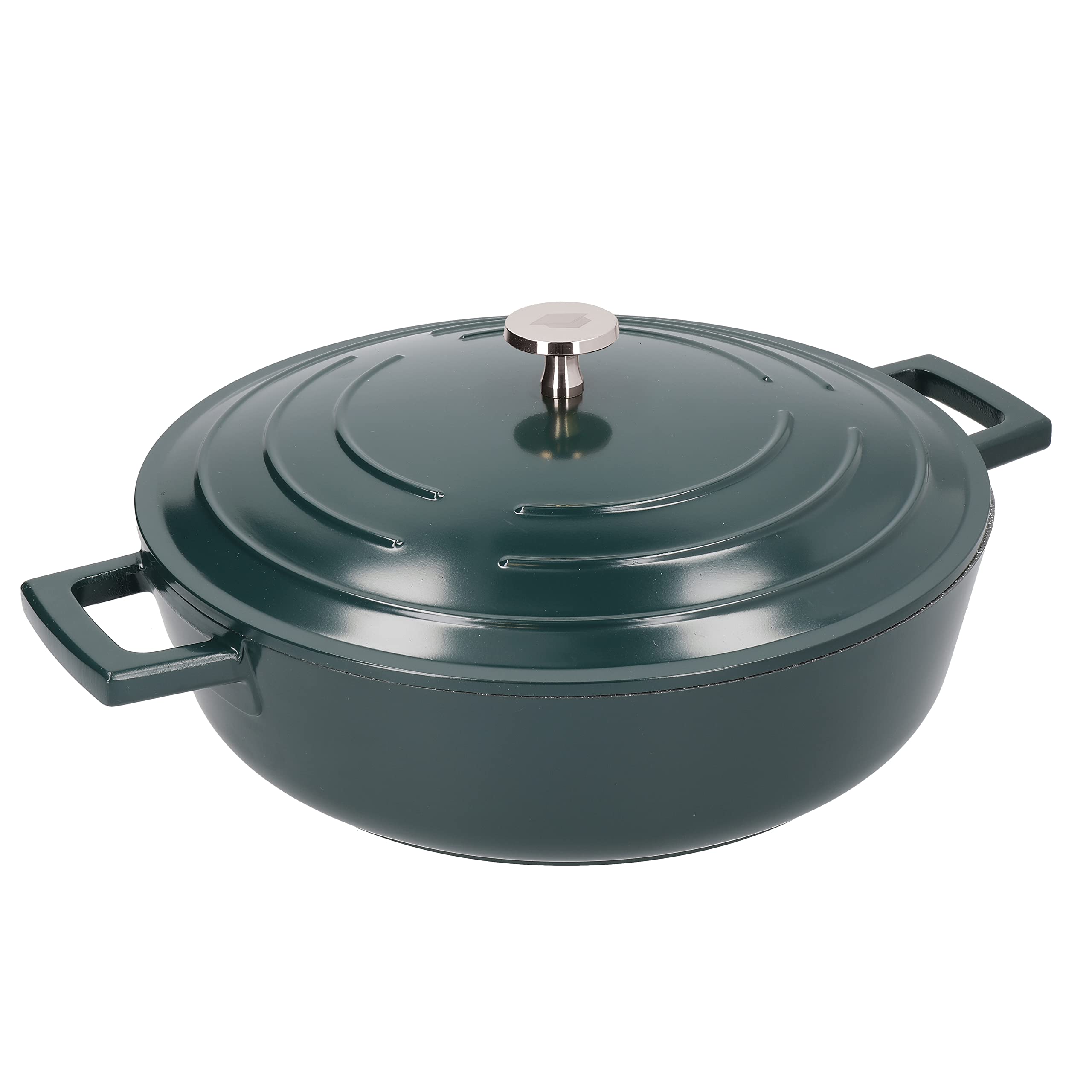 MasterClass Cast Aluminium 4L Shallow Casserole Dish Hunter Green