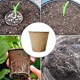 MEETOZ 50x 8cm Round Biodegradable Seedling Pots for Flowers & Indoor Plants view 7