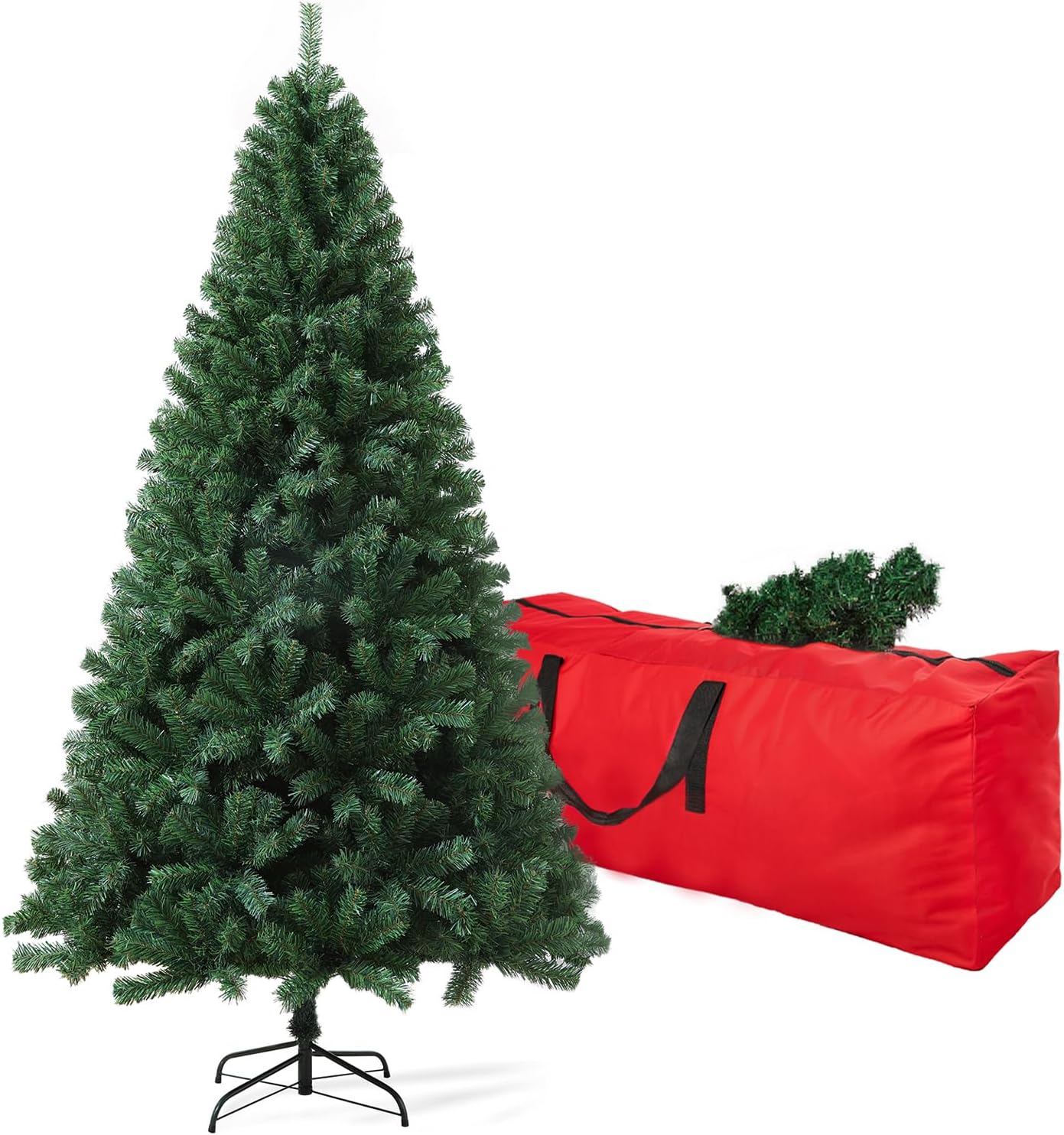 Trees - 5ft Artificial Christmas Tree, Premium North Valley Spruce with 600 Branch Tips, Arbol de Navidad with Fold-Able Base Stand, Xmas Tree for Home, Office, Shop Decoration