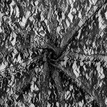 stoffkontor spitzenstoff stoff classic flower meterware schwarz
