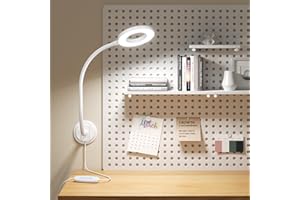 Kaulsoue Wall Mounted Reading Light, Book Light in Bed at Night, Reading Lamp for Bedroom Bedside Headboard, Eye Care 5 Color & Brightness Adjustable, 360 Flexible Gooseneck, White