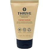 Thrive Natural Care Face Scrub - Gentle Exfoliating Face Wash Provides Deep Cleanse, Improves Skin Texture, Unclogs Pores - Vegan, Oil Free Exfoliator