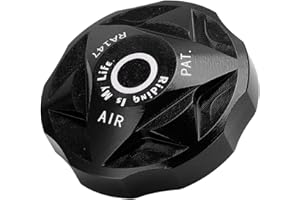 Headerbs Suntour Fork Air Cap, Front Shock Cover Cap, Front Fork Air Chamber Cover Bicycle Suspension Fork Air Gas Valve Aluminium Alloy for Mountain Bike (Black)