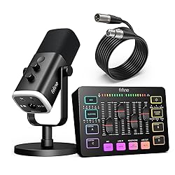 FIFINE Gaming Equipment Bundle, Dynamic XLR/USB