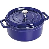 Staub Cast Iron 4-qt Round Cocotte - Dark Blue, Made in France