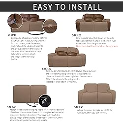 Easy-Going 6 Pieces Recliner Loveseat Stretch Sofa