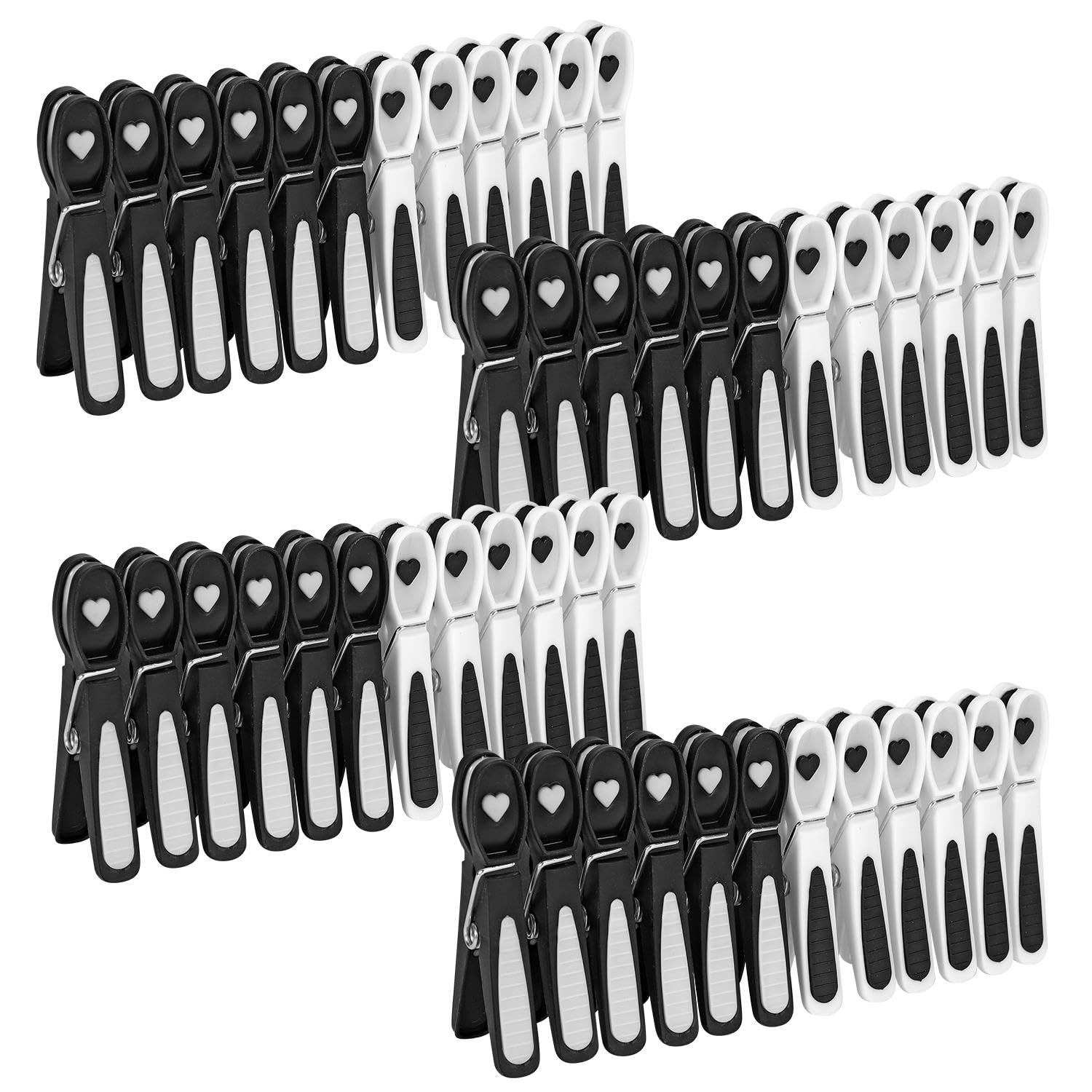 Vinsani 48 Pcs Clothes Pegs – Strong Grip, Windproof & Non-Slip Plastic Laundry Clips for Washing Line, Heavy Duty Clothes Pins for Indoor & Outdoor Use, Aesthetic Design | Multicolored