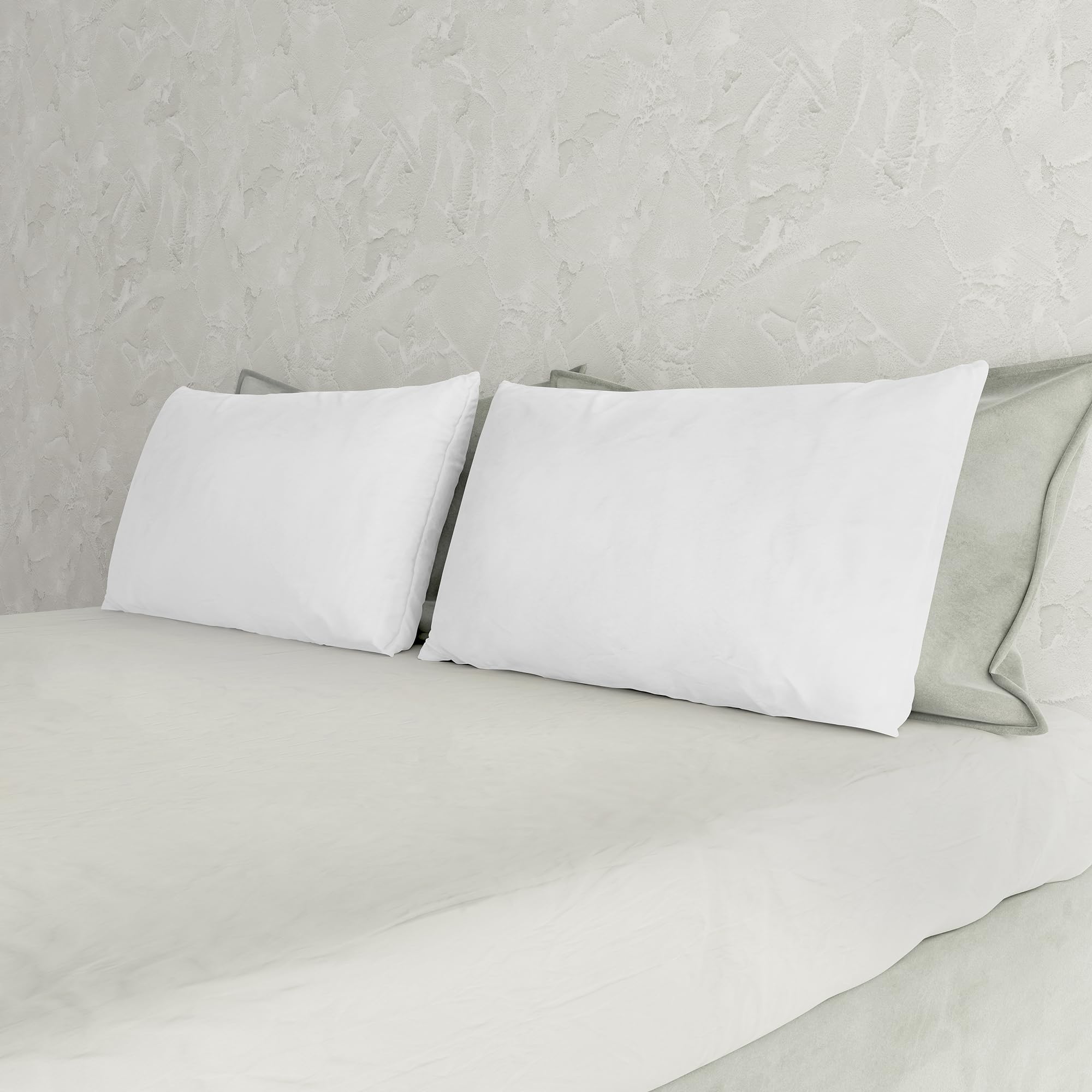 Italian Bed Linen Max Color couple of plain color pillowcases