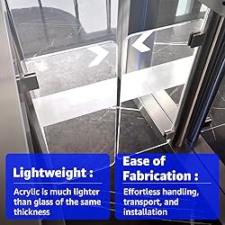 Art3d (2 Pack) 1/4" Thick Plexiglass Sheets - 12" x