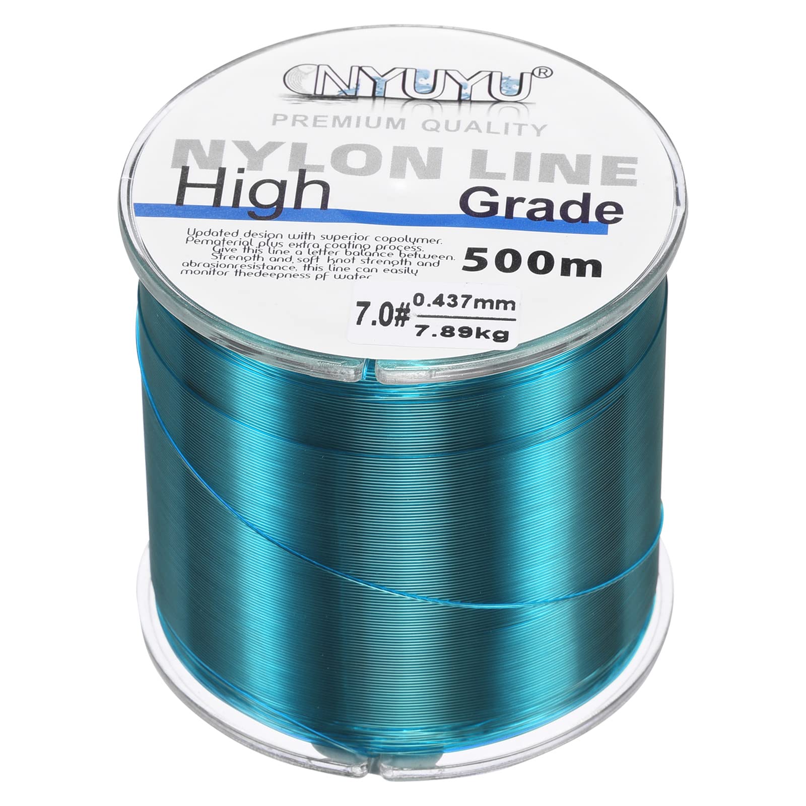PATIKIL 547Yard/1640FT Nylon Fishing Line, 17Lb Monofilament String Wire Fluorocarbon Coated for DIY Craft Hanging Decoration, Sky Blue